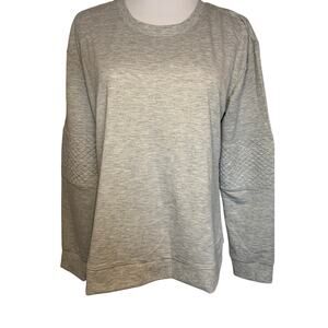 Muk Luks crew neck top gray women's size medium NEW